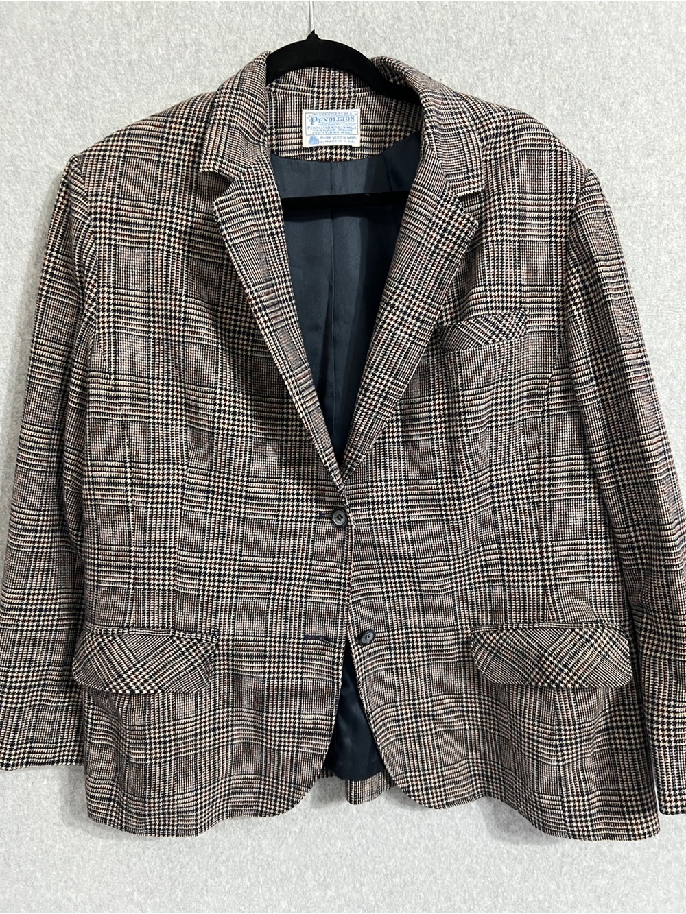 Pendleton Blazer Check Blazer - Brown & Black SZ:L